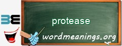 WordMeaning blackboard for protease